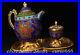 11.2'' Old Chinese Cloisonne Enamel Brozne Inlay Gem Teapot Teakettle Set
