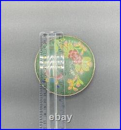19C Chinese Gilt Cloisonne Enamel Matching Set Flower Vase-Trinket Box-Ring Tray