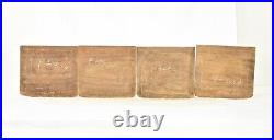 4 pc Set of Antique Chinese Wooden Carved Panel