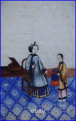 A set of 3 Antique Chinese Pith Paintings 19th century