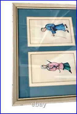 Antique Chinese Export Gouache Paintings on Pith Paper Of Punishment Set of Six