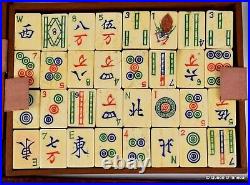 Antique Chinese MahJong Set in Original Case complete with counters