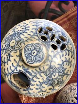 Antique Chinese Porcelain Cencer Lantern Jian Ding (Certified). Set of 2
