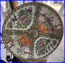 Antique Chinese Republic Famille Rose Medallion Porcelain Set of 11 Plates 9.75â
