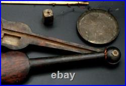 Antique Chinese Scales Set Opium Asian Artifact Wood Decor Orient Rare Old 19th