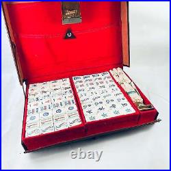 Antique Complete Chinese Mahjong Set With Arabic Numerals 1x 2 x 3 cm Tiles Spec