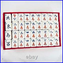 Antique Complete Chinese Mahjong Set With Arabic Numerals 1x 2 x 3 cm Tiles Spec