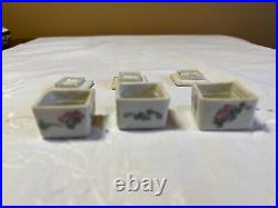 Antique Miniature Chinese Porcelain Box 1 Set of 3