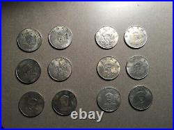 CHINESE EMPEROR COINS SET OF 12 OF EMPERORS FROM 1616 TO 1911 #1011s-12