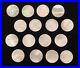 China Qing Dynasty, Engraved Mother of Pearl Gaming Counters, rare set of 16