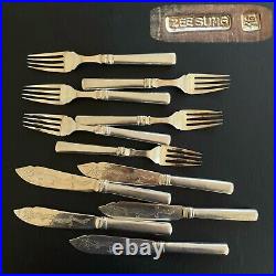 Chinese Antique export silver cutlery set, ZEE SUNG company, Shanghai, 1900-1940
