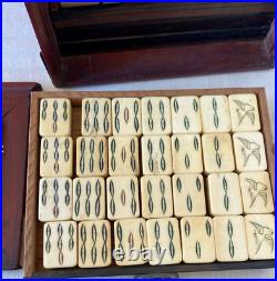 Chinese Mahjong Ma-Jong Antique/Vintage Set 144pic P215