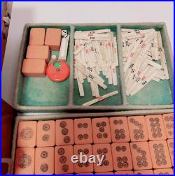 Chinese Mahjong Ma-Jong Antique/Vintage Set Big Tiles M880