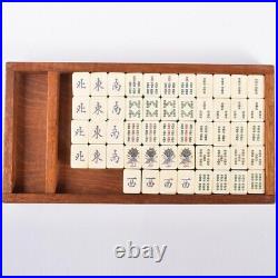 Chinese Mahjong Ma-Jong Antique Vintage Set From Japan Used with Box