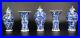 Chinese porcelain Kangxi 5-piece garniture set blue & white vases 17th C Qing