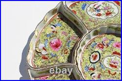 Early 20th Century Chinese Export Rose Medallion Sweetmeat Dish Set