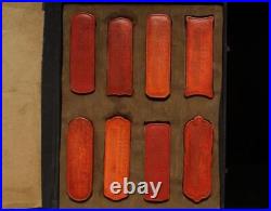 Eight Set Signed Chinese Red Ink Stick withlandscape