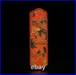 Eight Set Signed Chinese Red Ink Stick withlandscape