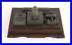 Fine Rare Old Antique Chinese carved Green Jade with Wood Box Scholar's desk Set