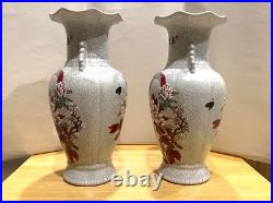 Nib Rare Antique Large Chinese Peonies Fine Art Feng Shui Porcelain Set