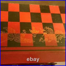 Rare! Chinese person antique chess set oriental texture