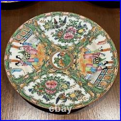 Set Of 3 Antique Chinese Porcelain Famille Rose Medallion Plates