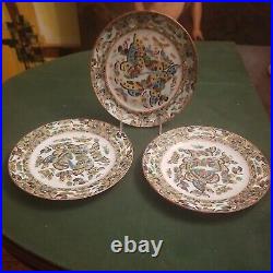 Set of 3 Antique Chinese Porcelain 200 Years old Butterfly plates