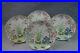 Set of 4 Chinese Famille Rose Mushroom Porcelain Plates