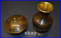 Set of Vintage/Antique Chinese Cloisonne Bowl and Vase