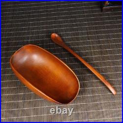 Tea Set Shovel Boxwood Antique Chinese Figurines Statues Wooden Statue Tool