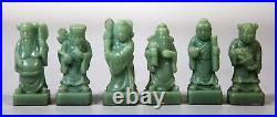 Vintage Chinese carved Kwangyin figure soapstone chess set
